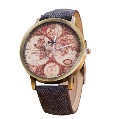 Vintage Travel Map Watch
