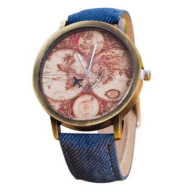 Vintage Travel Map Watch