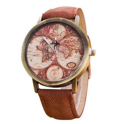 Vintage Travel Map Watch