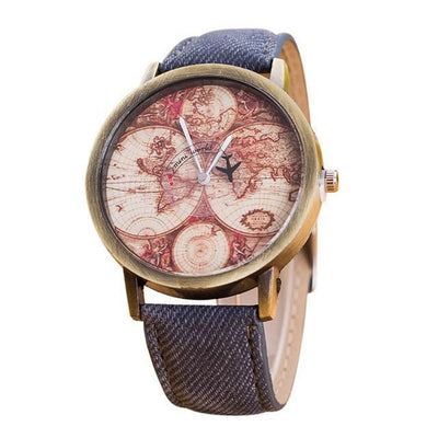 Vintage Travel Map Watch