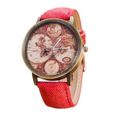 Vintage Travel Map Watch
