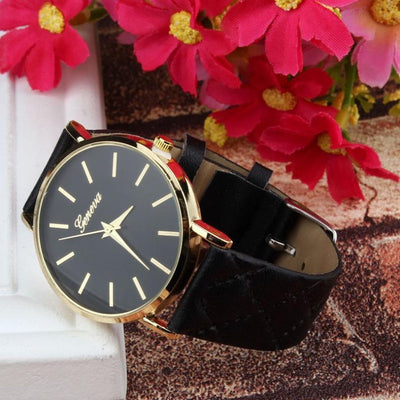 Reloj Cuarzo con Cuero de Lujo