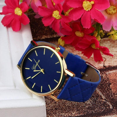Reloj Cuarzo con Cuero de Lujo