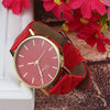 Reloj Cuarzo con Cuero de Lujo